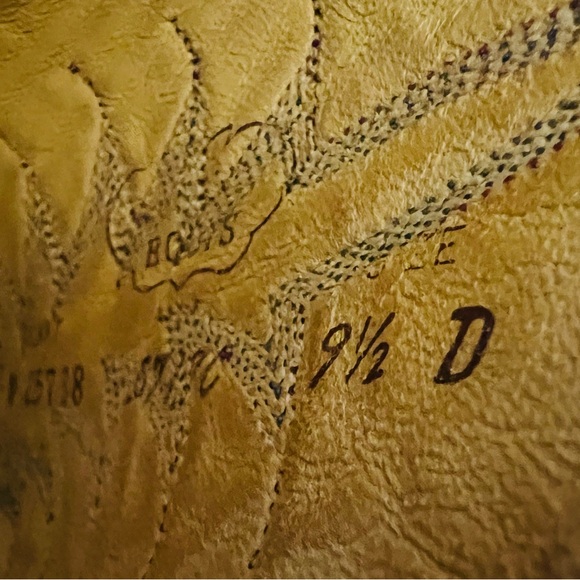 Nocona Black Lizard Leather Cowboy Boots Size 9.5D - Picture 11 of 12